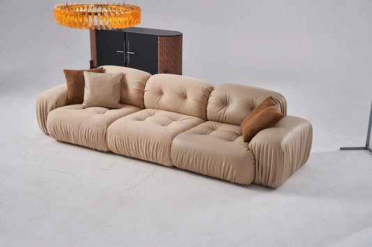 ORRO Leather x Suede Sofa