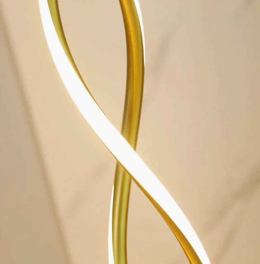 Golden Spiral Floor Lamp
