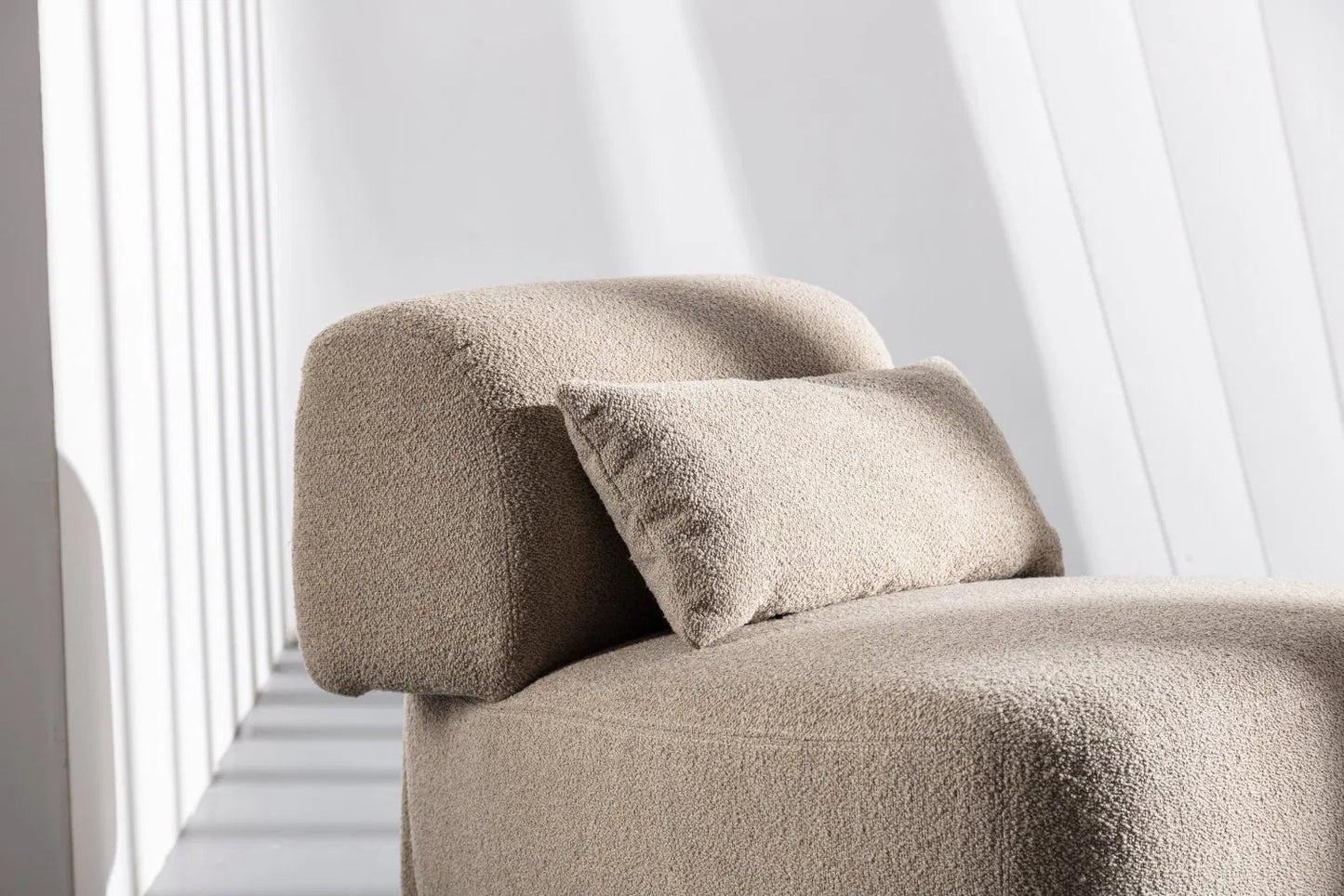 ORRO Tan Boucle Accent Chair