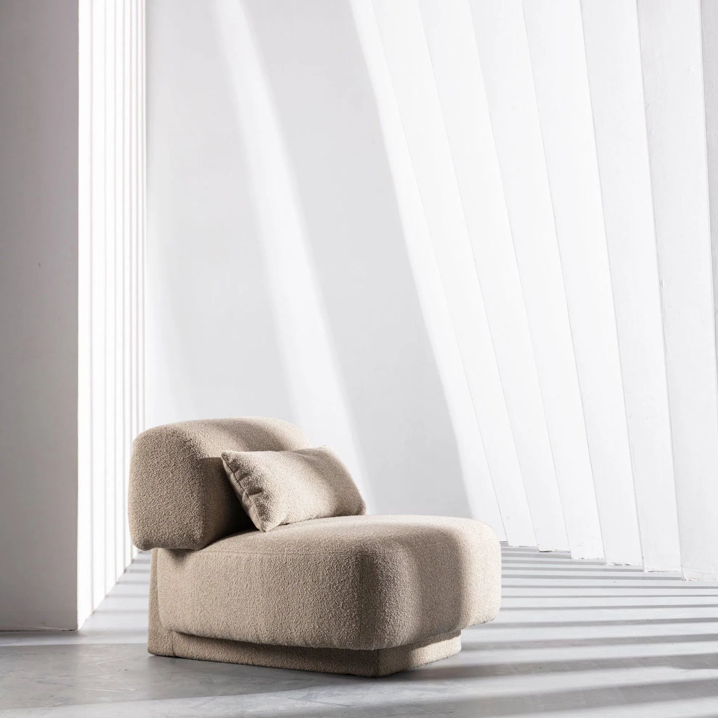 ORRO Tan Boucle Accent Chair