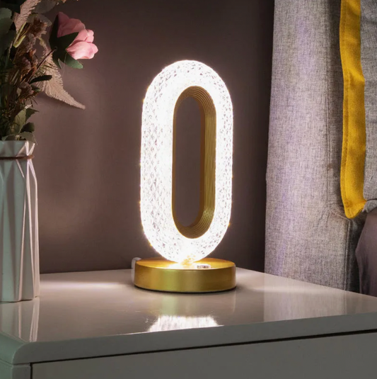 Tricolor Textured Glass Lamp