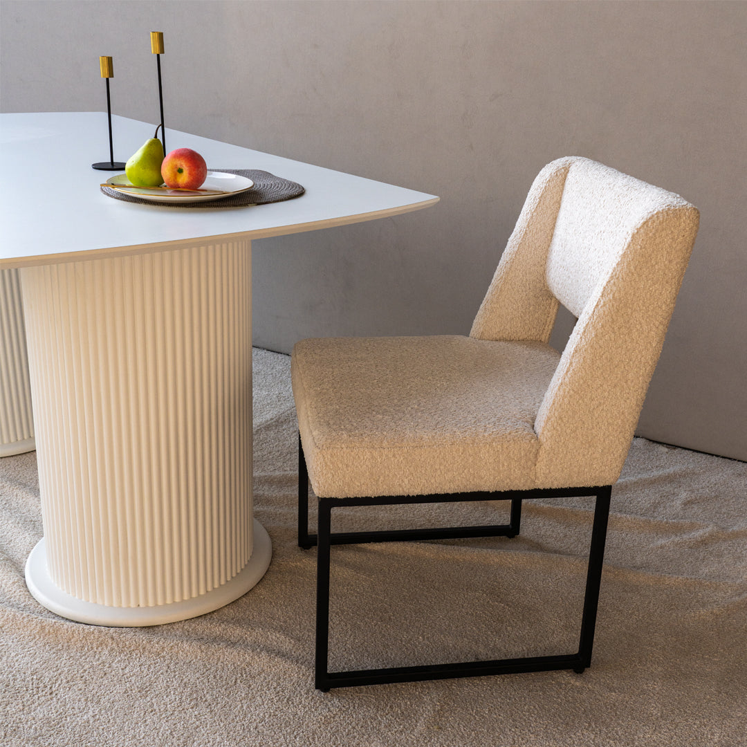 Luna Boucle Dining Chair