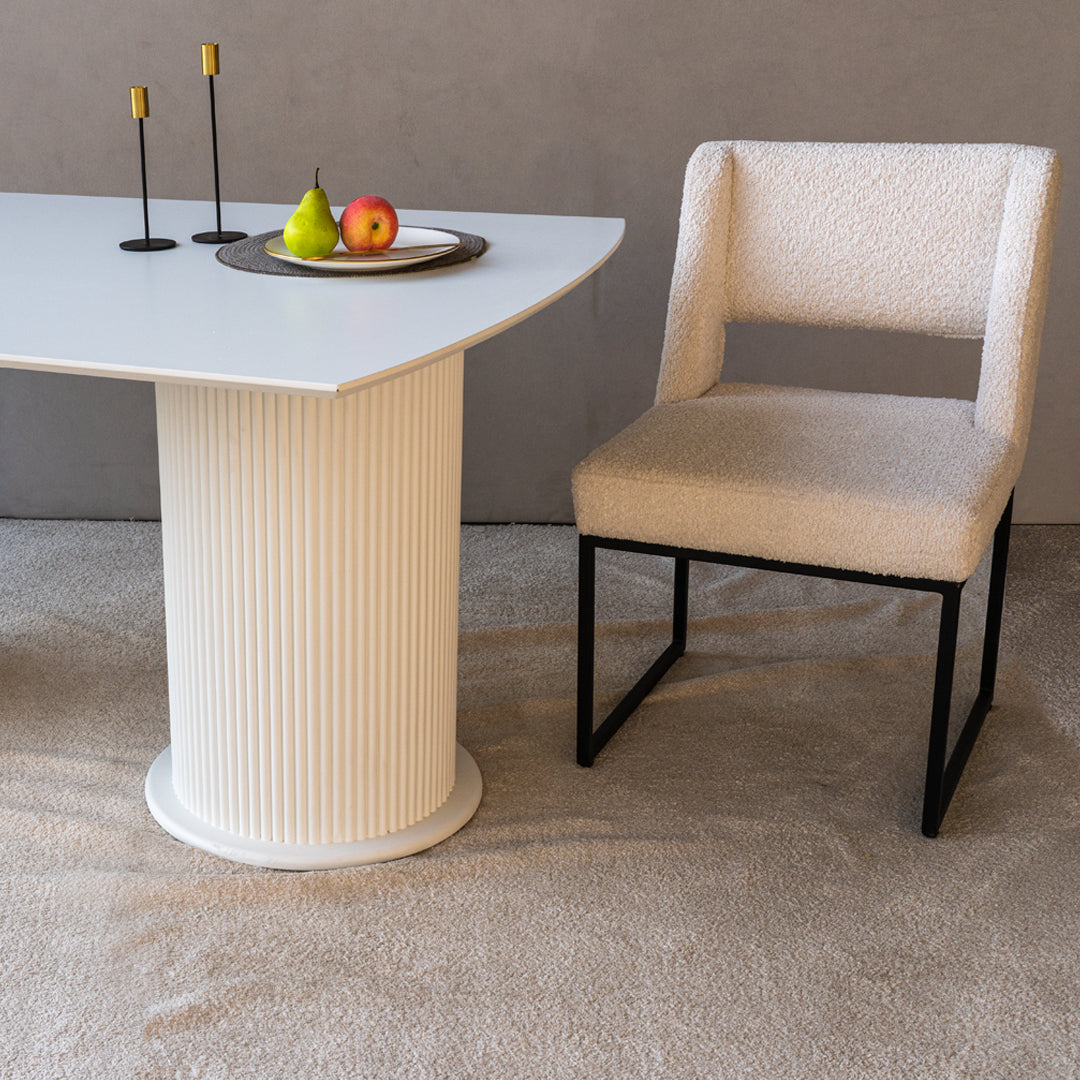 Luna Boucle Dining Chair