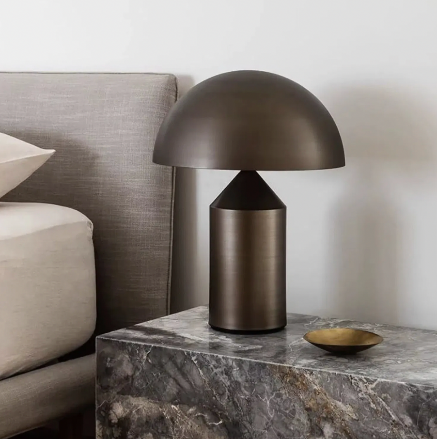 Copper Brown Mushroom Lamp