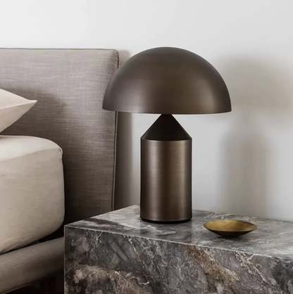 Copper Brown Mushroom Lamp