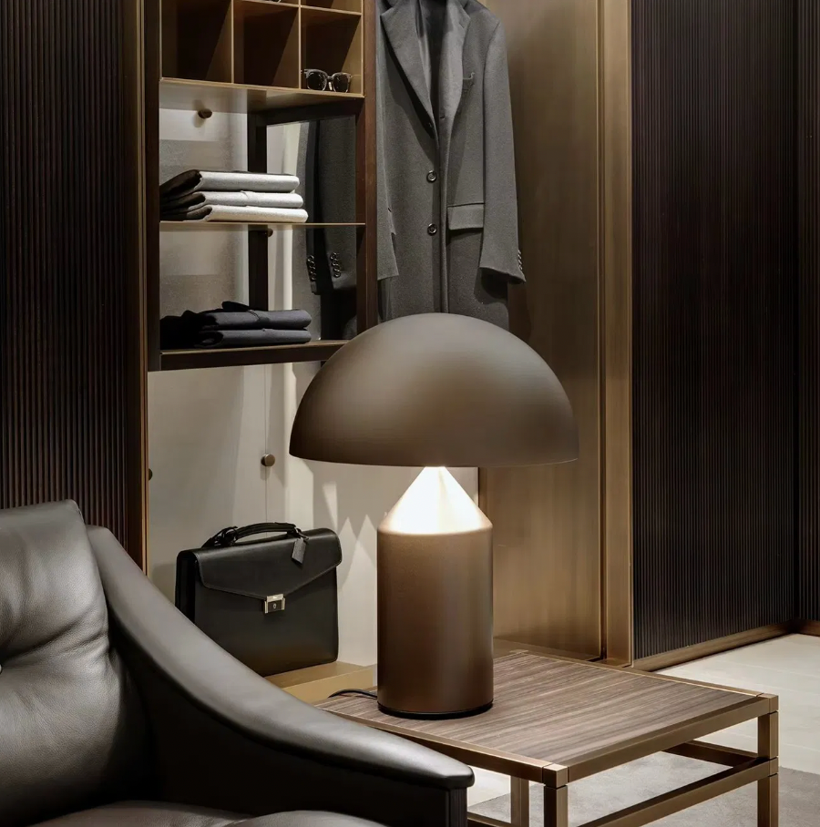 Copper Brown Mushroom Lamp