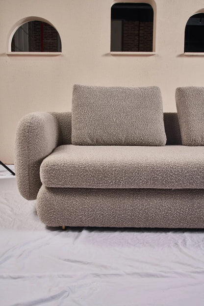 ORRO Light Brown Boucle L-Shape