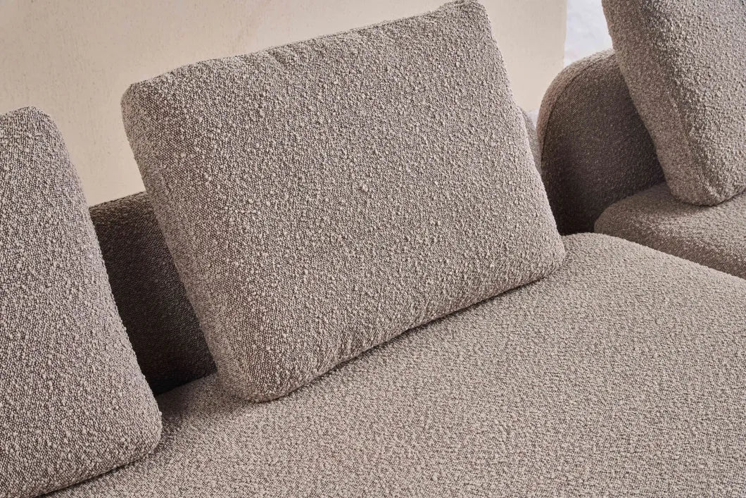 ORRO Light Brown Boucle L-Shape