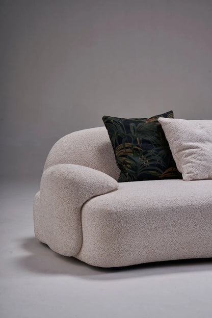 ORRO White Boucle Sofa