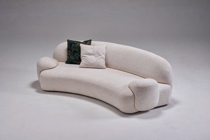 ORRO White Boucle Sofa