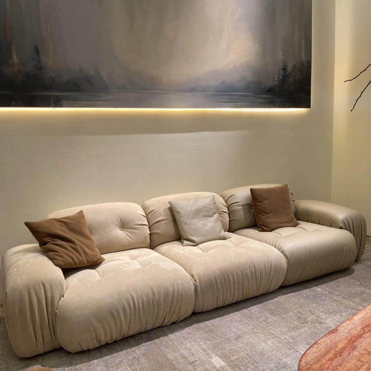 ORRO Leather x Suede Sofa