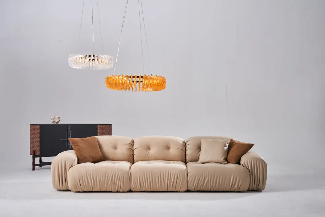 ORRO Leather x Suede Sofa