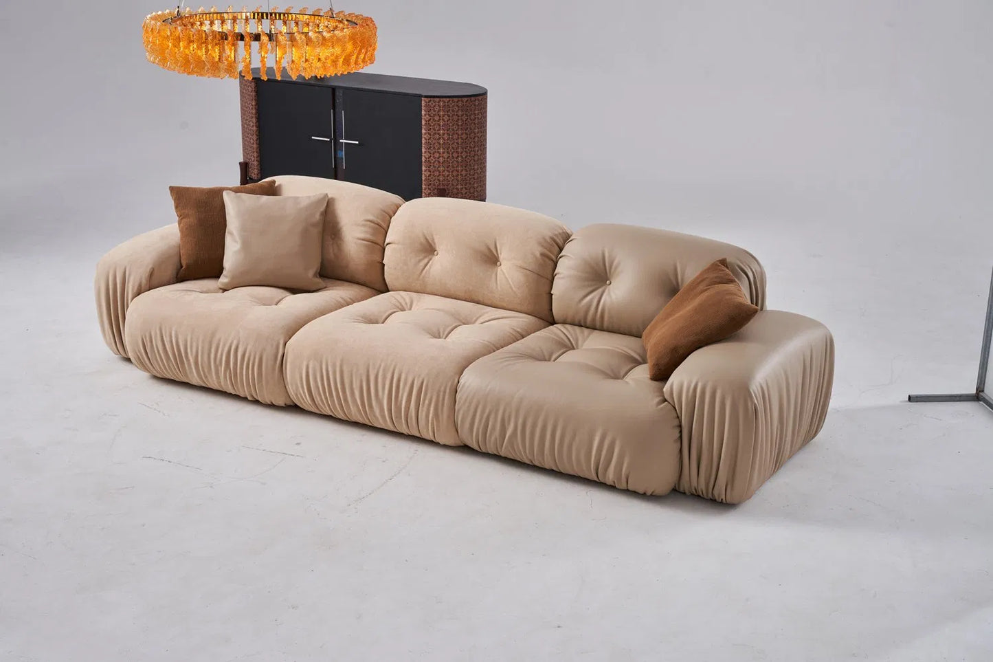 ORRO Leather x Suede Sofa