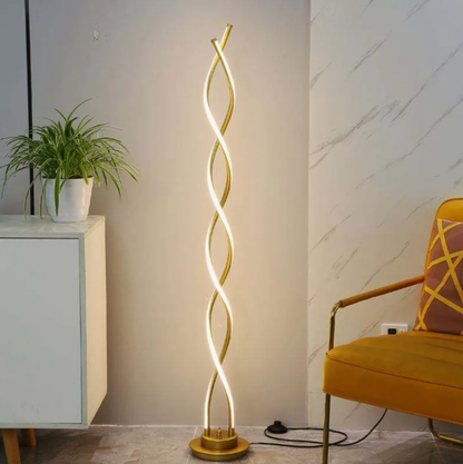 Golden Spiral Floor Lamp