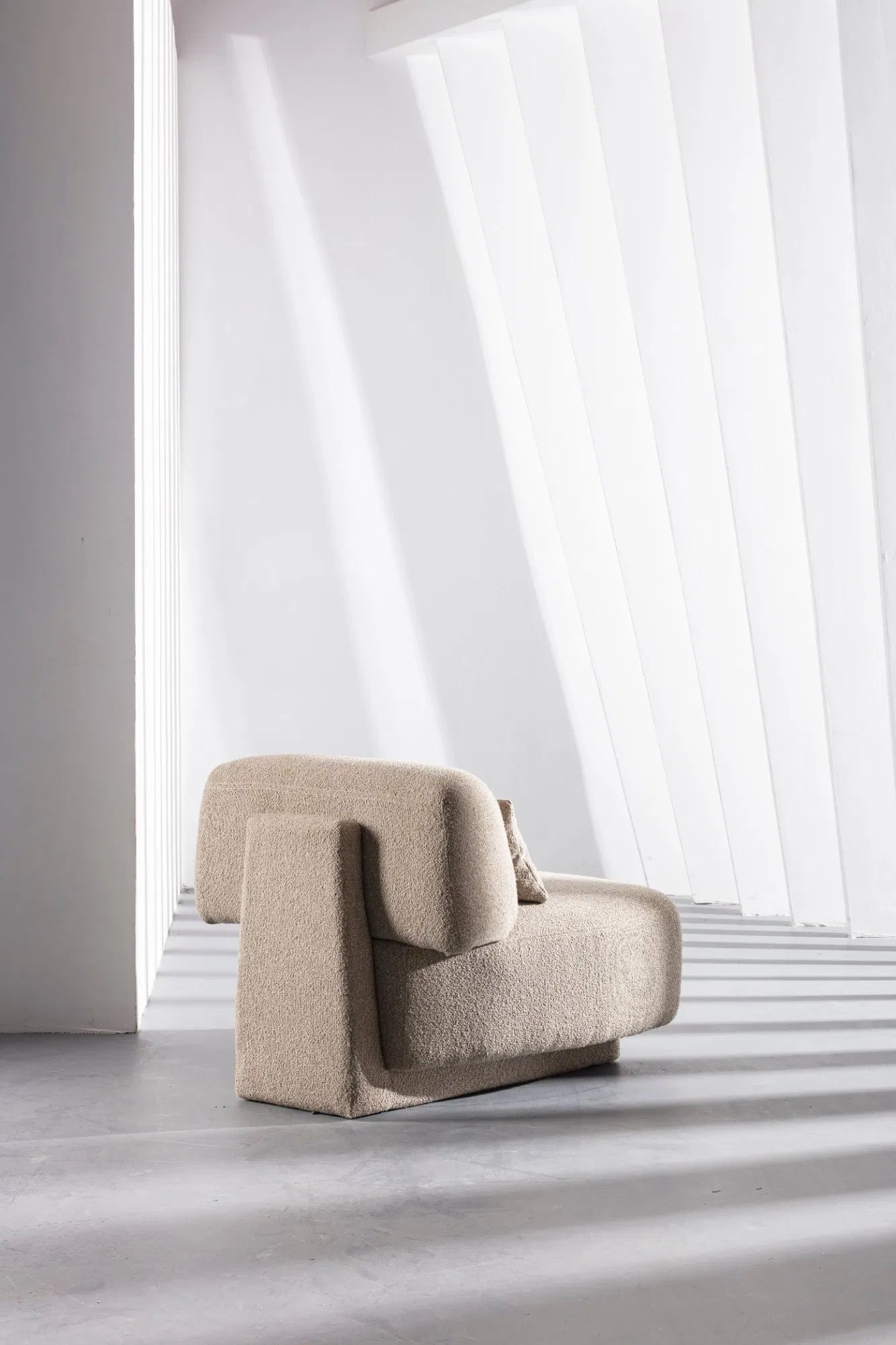 ORRO Tan Boucle Accent Chair