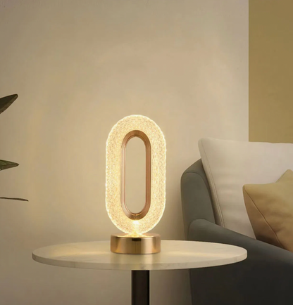 Tricolor Textured Glass Lamp