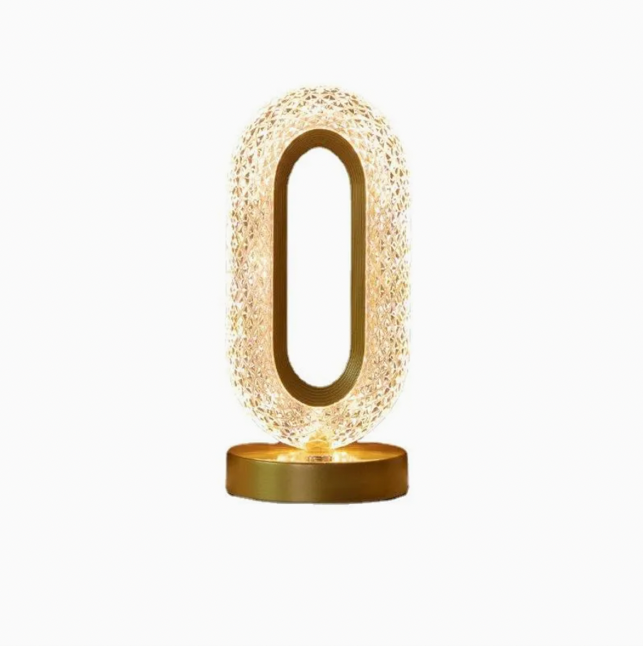 Tricolor Textured Glass Lamp