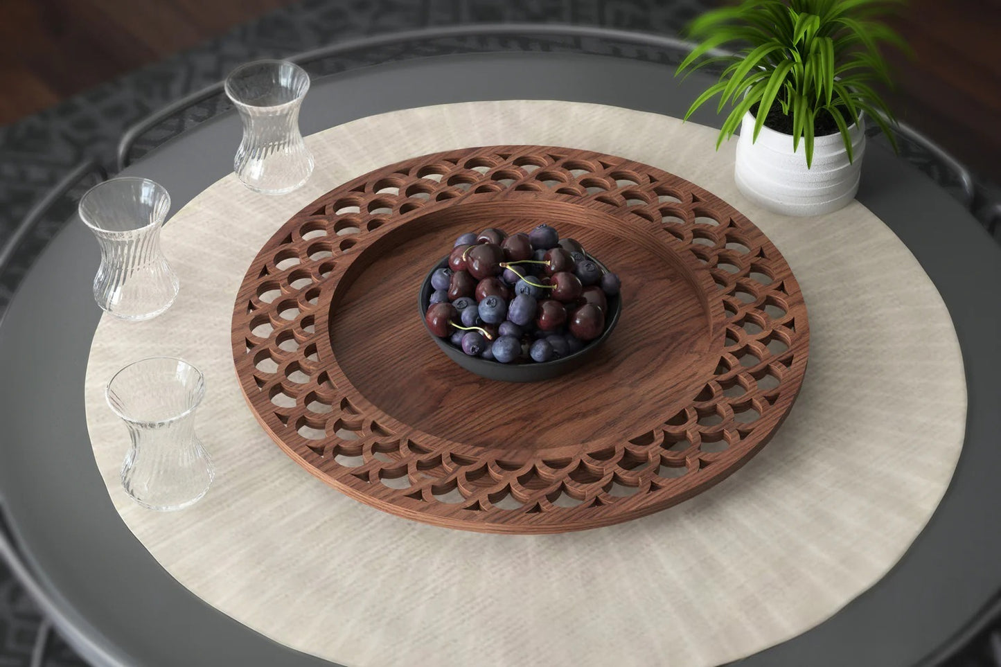 Walnut Cleo Tray